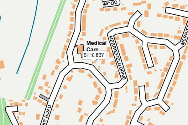 BH18 8BY map - OS OpenMap – Local (Ordnance Survey) BH18 8BY map - OS OpenMap – Local (Ordnance Survey)
