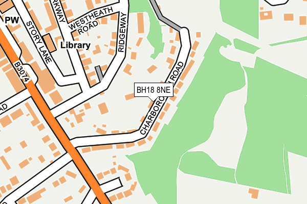 BH18 8NE map - OS OpenMap – Local (Ordnance Survey) BH18 8NE map - OS OpenMap – Local (Ordnance Survey)