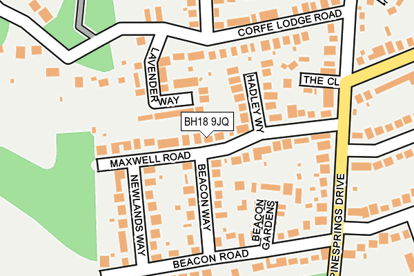BH18 9JQ map - OS OpenMap – Local (Ordnance Survey) BH18 9JQ map - OS OpenMap – Local (Ordnance Survey)