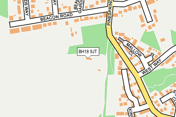 BH18 9JT map - OS OpenMap – Local (Ordnance Survey) BH18 9JT map - OS OpenMap – Local (Ordnance Survey)