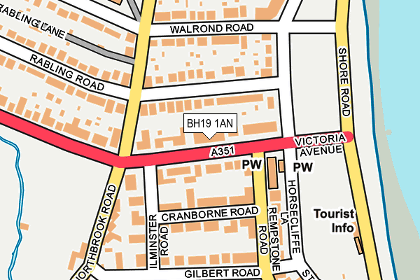BH19 1AN map - OS OpenMap – Local (Ordnance Survey) BH19 1AN map - OS OpenMap – Local (Ordnance Survey)