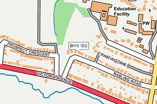 BH19 1EG map - OS OpenMap – Local (Ordnance Survey) BH19 1EG map - OS OpenMap – Local (Ordnance Survey)