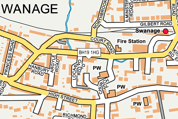 BH19 1HG map - OS OpenMap – Local (Ordnance Survey) BH19 1HG map - OS OpenMap – Local (Ordnance Survey)