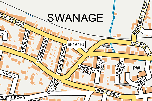 BH19 1HJ map - OS OpenMap – Local (Ordnance Survey) BH19 1HJ map - OS OpenMap – Local (Ordnance Survey)