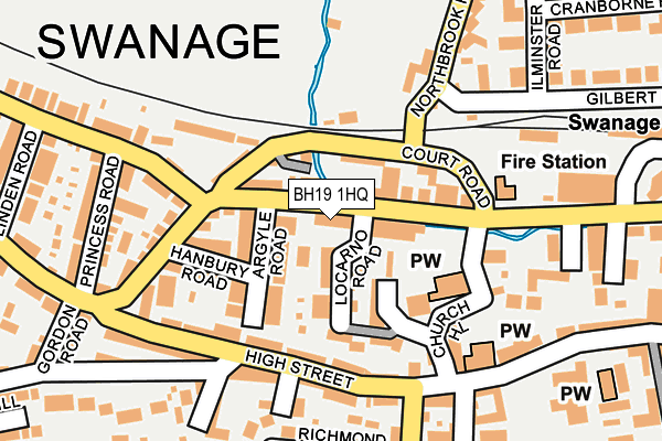 BH19 1HQ map - OS OpenMap – Local (Ordnance Survey)