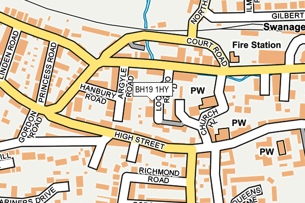 BH19 1HY map - OS OpenMap – Local (Ordnance Survey) BH19 1HY map - OS OpenMap – Local (Ordnance Survey)