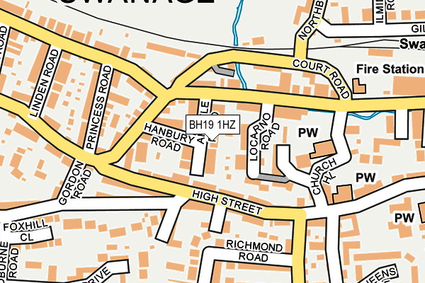 BH19 1HZ map - OS OpenMap – Local (Ordnance Survey) BH19 1HZ map - OS OpenMap – Local (Ordnance Survey)