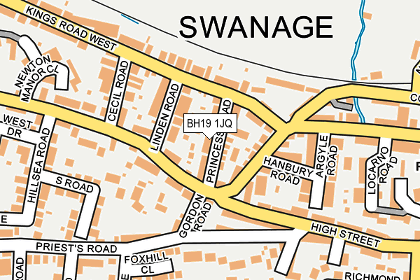 BH19 1JQ map - OS OpenMap – Local (Ordnance Survey)