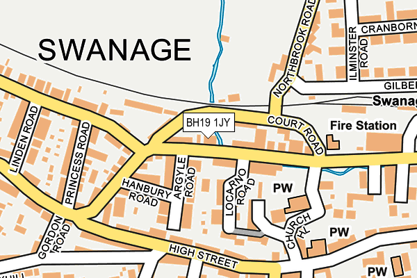 BH19 1JY map - OS OpenMap – Local (Ordnance Survey) BH19 1JY map - OS OpenMap – Local (Ordnance Survey)