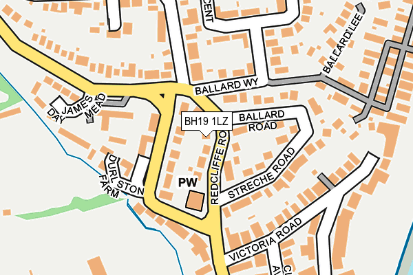 BH19 1LZ map - OS OpenMap – Local (Ordnance Survey) BH19 1LZ map - OS OpenMap – Local (Ordnance Survey)