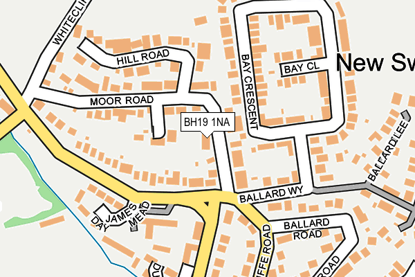 BH19 1NA map - OS OpenMap – Local (Ordnance Survey) BH19 1NA map - OS OpenMap – Local (Ordnance Survey)