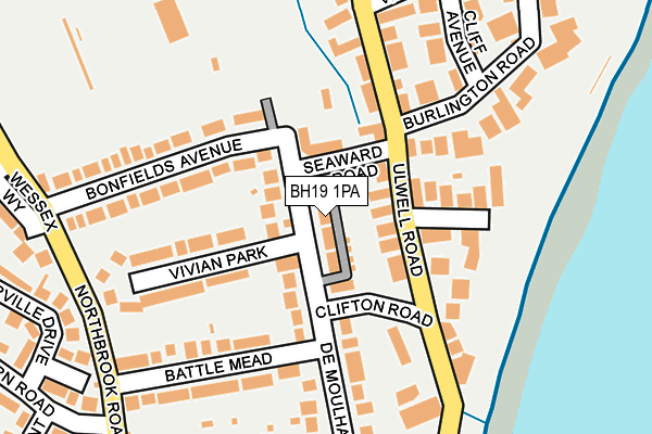 BH19 1PA map - OS OpenMap – Local (Ordnance Survey) BH19 1PA map - OS OpenMap – Local (Ordnance Survey)