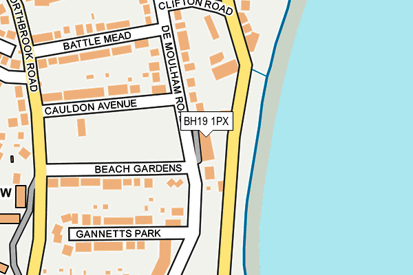 BH19 1PX map - OS OpenMap – Local (Ordnance Survey) BH19 1PX map - OS OpenMap – Local (Ordnance Survey)