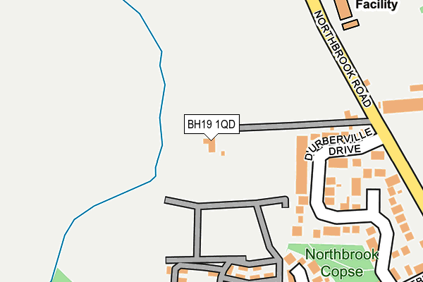 BH19 1QD map - OS OpenMap – Local (Ordnance Survey) BH19 1QD map - OS OpenMap – Local (Ordnance Survey)