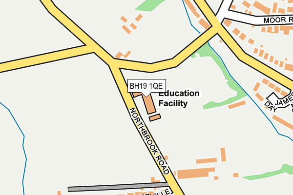 BH19 1QE map - OS OpenMap – Local (Ordnance Survey) BH19 1QE map - OS OpenMap – Local (Ordnance Survey)