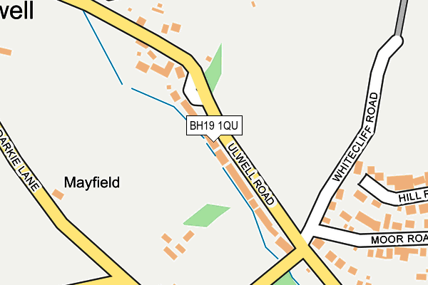 BH19 1QU map - OS OpenMap – Local (Ordnance Survey)