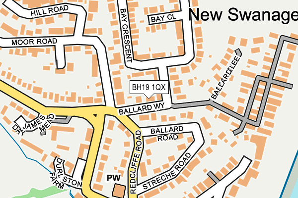 BH19 1QX map - OS OpenMap – Local (Ordnance Survey) BH19 1QX map - OS OpenMap – Local (Ordnance Survey)