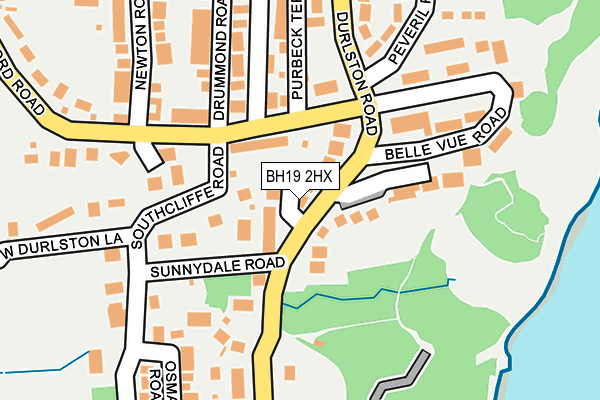 BH19 2HX map - OS OpenMap – Local (Ordnance Survey) BH19 2HX map - OS OpenMap – Local (Ordnance Survey)