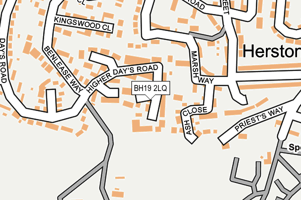 BH19 2LQ map - OS OpenMap – Local (Ordnance Survey) BH19 2LQ map - OS OpenMap – Local (Ordnance Survey)