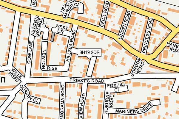BH19 2QR map - OS OpenMap – Local (Ordnance Survey) BH19 2QR map - OS OpenMap – Local (Ordnance Survey)