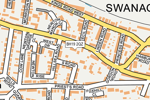 BH19 2QZ map - OS OpenMap – Local (Ordnance Survey) BH19 2QZ map - OS OpenMap – Local (Ordnance Survey)