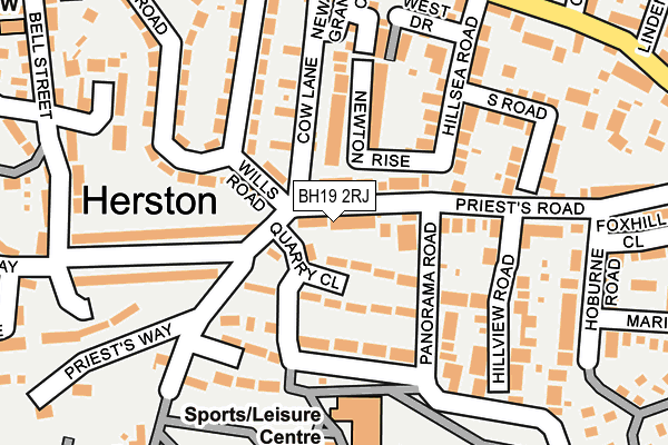BH19 2RJ map - OS OpenMap – Local (Ordnance Survey) BH19 2RJ map - OS OpenMap – Local (Ordnance Survey)