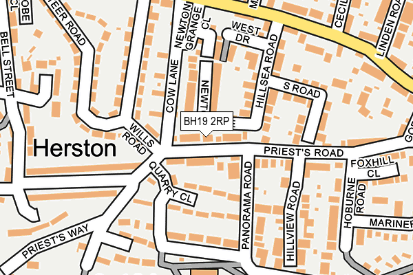 BH19 2RP map - OS OpenMap – Local (Ordnance Survey) BH19 2RP map - OS OpenMap – Local (Ordnance Survey)