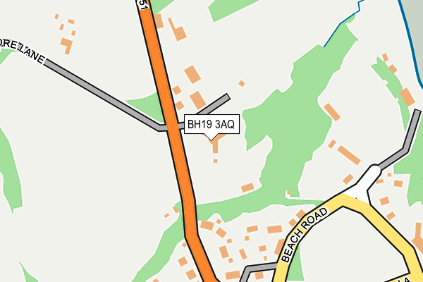 BH19 3AQ map - OS OpenMap – Local (Ordnance Survey)