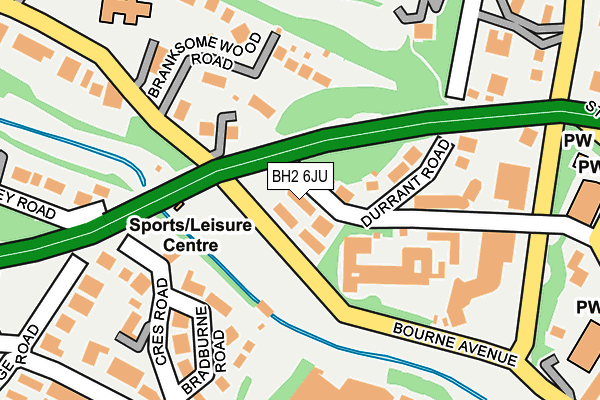 BH2 6JU map - OS OpenMap – Local (Ordnance Survey)