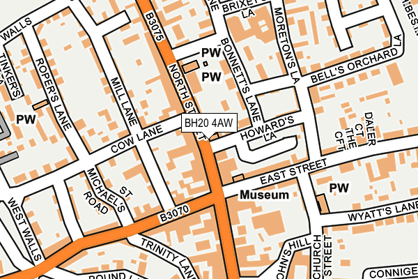 BH20 4AW map - OS OpenMap – Local (Ordnance Survey) BH20 4AW map - OS OpenMap – Local (Ordnance Survey)