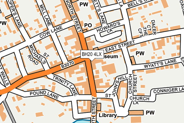 BH20 4LX map - OS OpenMap – Local (Ordnance Survey) BH20 4LX map - OS OpenMap – Local (Ordnance Survey)