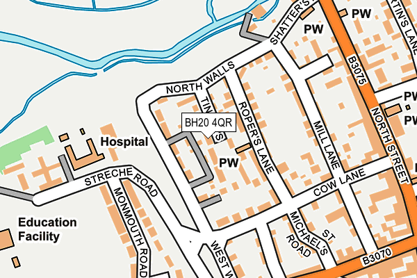 BH20 4QR map - OS OpenMap – Local (Ordnance Survey) BH20 4QR map - OS OpenMap – Local (Ordnance Survey)