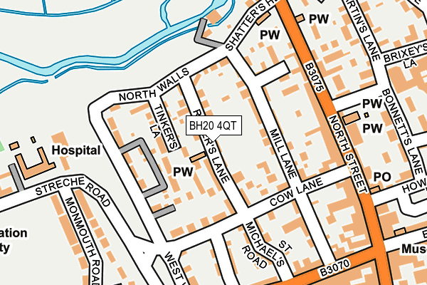 BH20 4QT map - OS OpenMap – Local (Ordnance Survey)