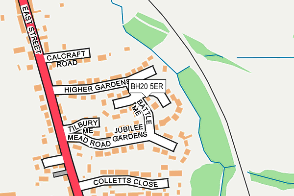 BH20 5ER map - OS OpenMap – Local (Ordnance Survey)