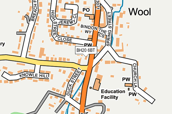 BH20 6BT map - OS OpenMap – Local (Ordnance Survey)
