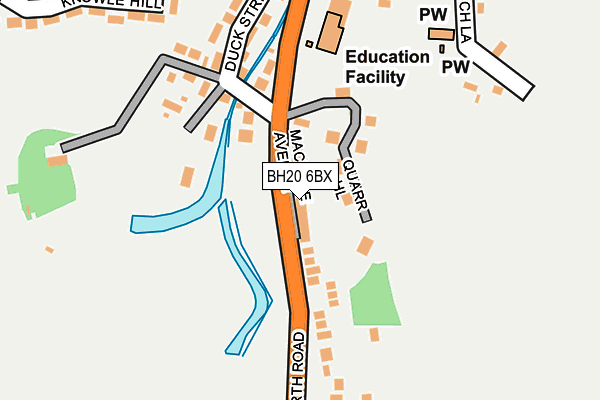 BH20 6BX map - OS OpenMap – Local (Ordnance Survey)