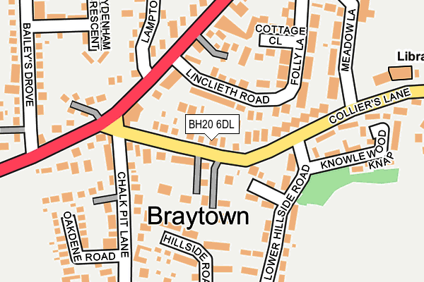 BH20 6DL map - OS OpenMap – Local (Ordnance Survey)