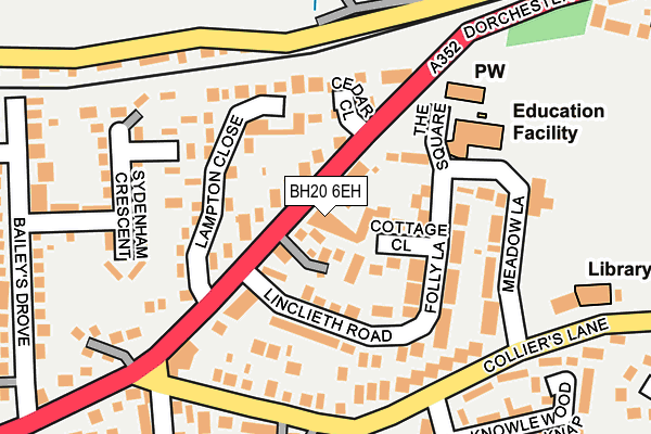 BH20 6EH map - OS OpenMap – Local (Ordnance Survey) BH20 6EH map - OS OpenMap – Local (Ordnance Survey)