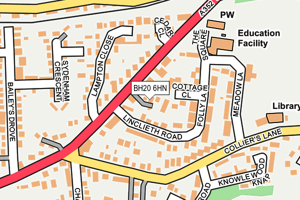 BH20 6HN map - OS OpenMap – Local (Ordnance Survey) BH20 6HN map - OS OpenMap – Local (Ordnance Survey)