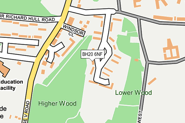 BH20 6NF map - OS OpenMap – Local (Ordnance Survey) BH20 6NF map - OS OpenMap – Local (Ordnance Survey)
