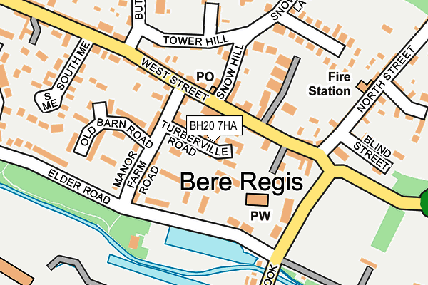 BH20 7HA map - OS OpenMap – Local (Ordnance Survey)