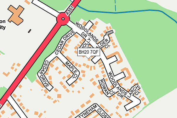 BH20 7QF map - OS OpenMap – Local (Ordnance Survey) BH20 7QF map - OS OpenMap – Local (Ordnance Survey)
