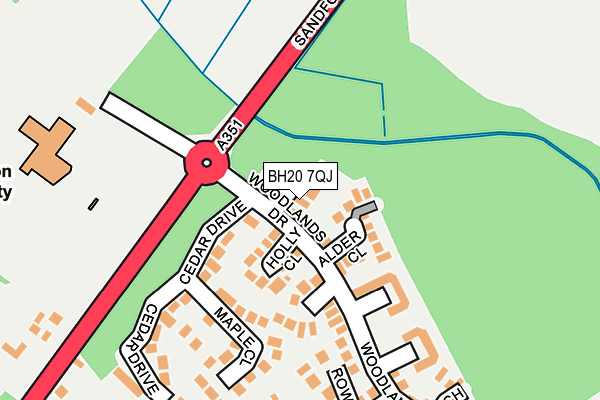 BH20 7QJ map - OS OpenMap – Local (Ordnance Survey) BH20 7QJ map - OS OpenMap – Local (Ordnance Survey)