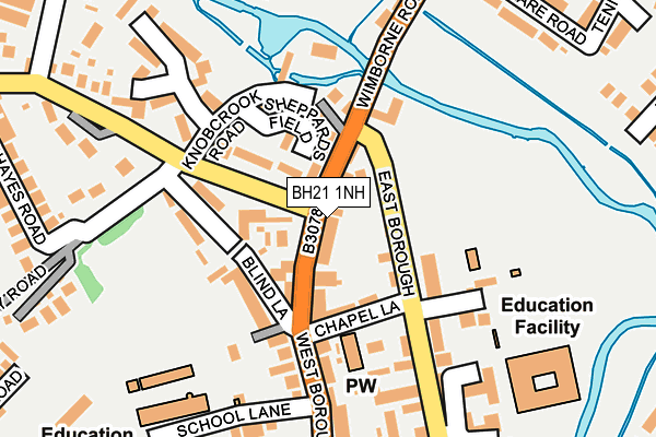 BH21 1NH map - OS OpenMap – Local (Ordnance Survey) BH21 1NH map - OS OpenMap – Local (Ordnance Survey)