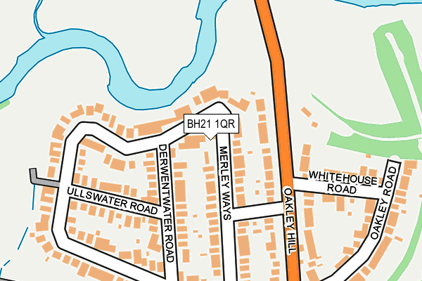 BH21 1QR map - OS OpenMap – Local (Ordnance Survey)
