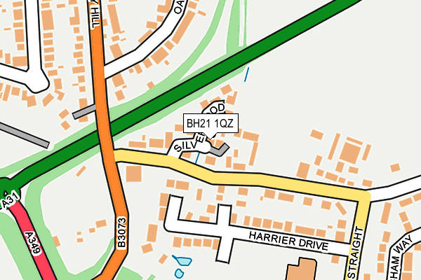 BH21 1QZ map - OS OpenMap – Local (Ordnance Survey)