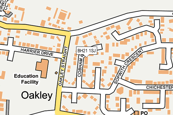 BH21 1SJ map - OS OpenMap – Local (Ordnance Survey) BH21 1SJ map - OS OpenMap – Local (Ordnance Survey)