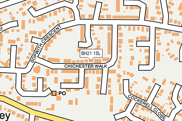 BH21 1SL map - OS OpenMap – Local (Ordnance Survey) BH21 1SL map - OS OpenMap – Local (Ordnance Survey)