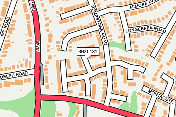 BH21 1SY map - OS OpenMap – Local (Ordnance Survey) BH21 1SY map - OS OpenMap – Local (Ordnance Survey)