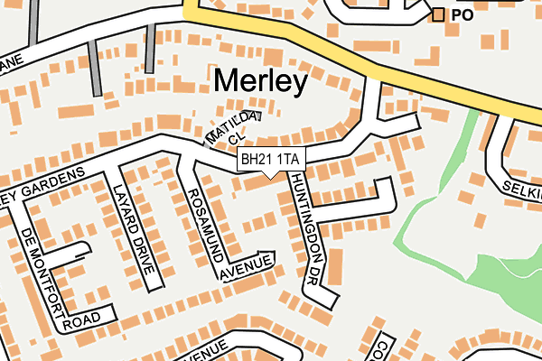 BH21 1TA map - OS OpenMap – Local (Ordnance Survey) BH21 1TA map - OS OpenMap – Local (Ordnance Survey)